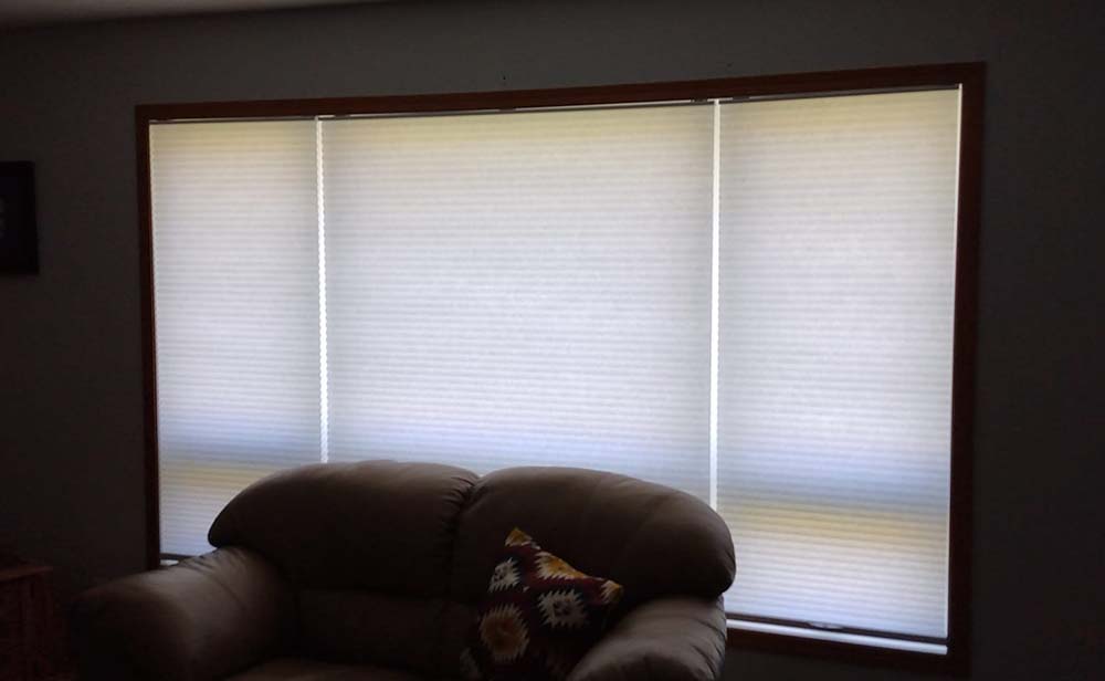 Beautiful white blinds from Crowsnest blinds